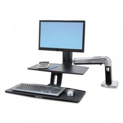 Monitorarm Ergotron WorkFit-A, enkelt LD med arbejdsflade