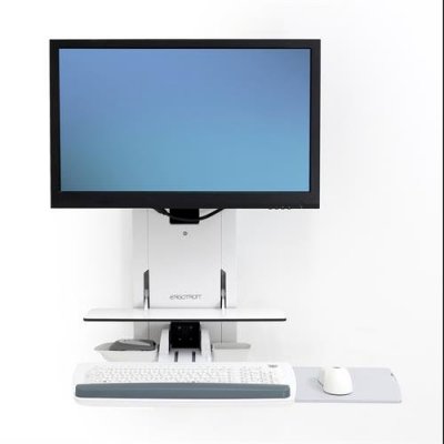 Ergotron StyleView® Sit-Stand Lodret Lift, Patientværelse (Hvid)